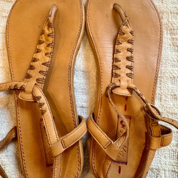 OluKai Tan Leather Gladiator Sandals - Picture 3 of 4